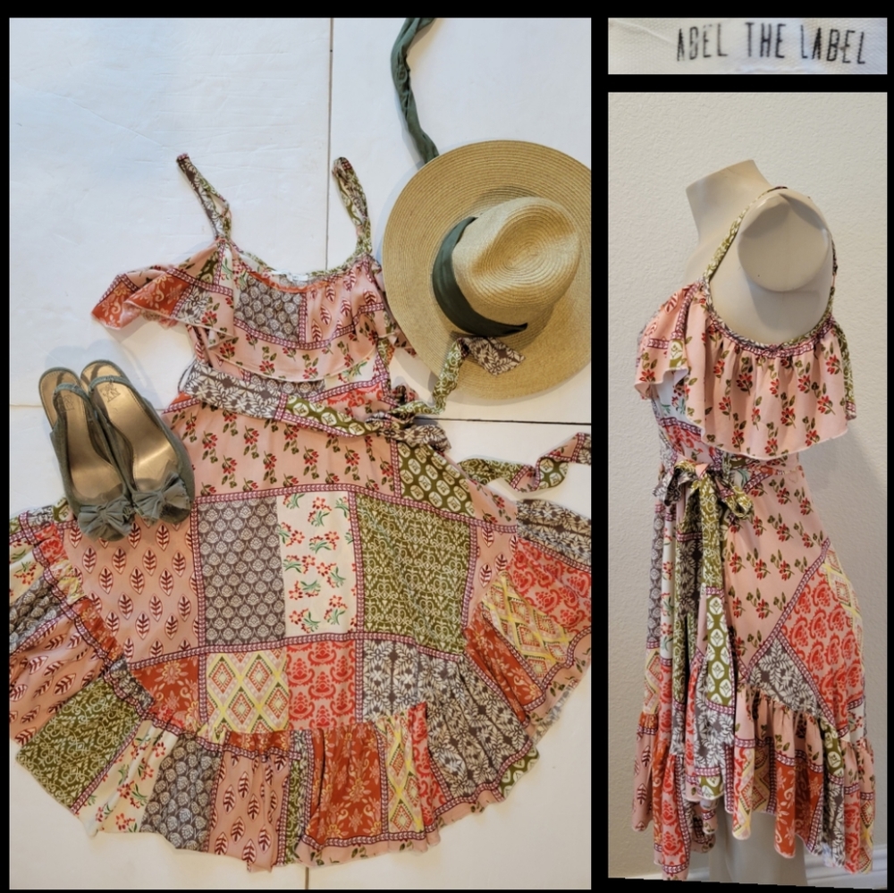 Abel The Label gypsiana patchwork sundress S
